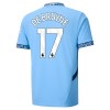 Manchester City De Bruyne 17 Domácí 2024-25 - Fotbalové Dresy (S/S)